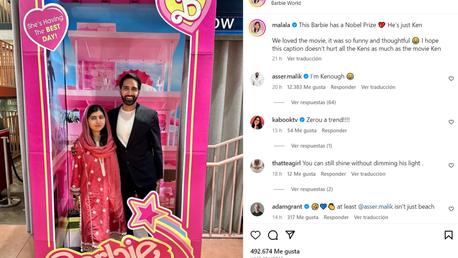 Malala y su post sobre 'Barbie': ¿por qué la están criticando?