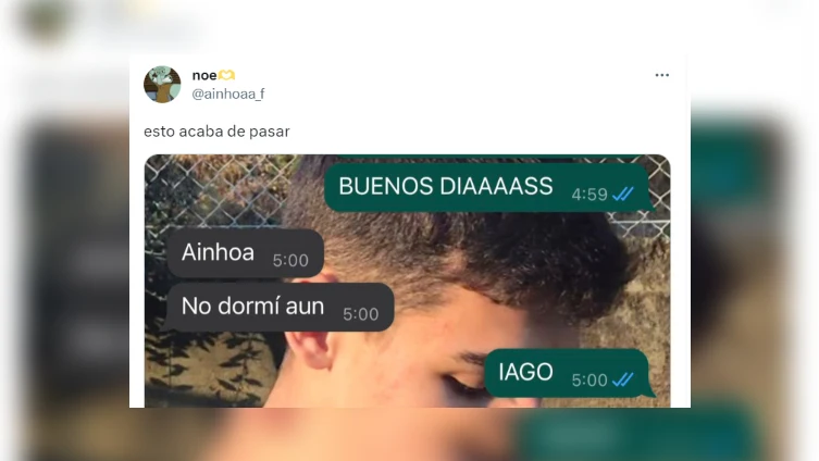 Tuit sobre la conversaci&oacute;n de WhatsApp.