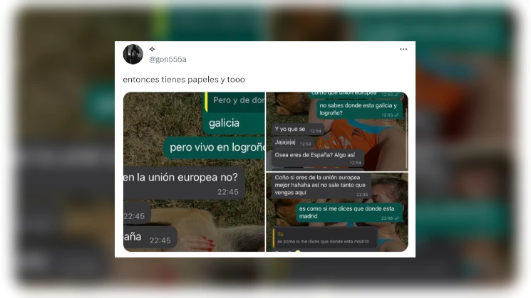 Tuit de la conversaci&oacute;n de WhatsApp.