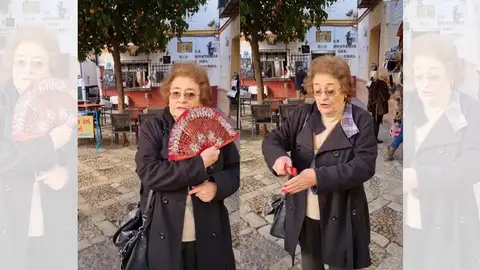 Una mujer enseña el lenguaje del abanico en un TikTok. Una mujer enseña el lenguaje del abanico en un TikTok.