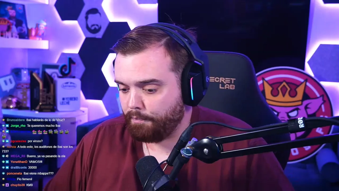 Ibai en su stream. Ibai en su stream.