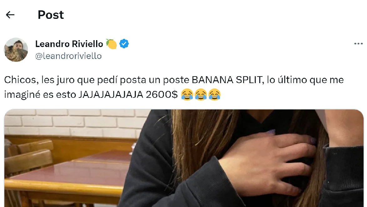 Pantallazo del tuit de @leandroriviello