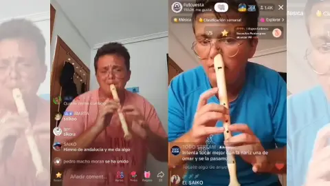 Futcuesta en su directo de TikTok. Futcuesta en su directo de TikTok.