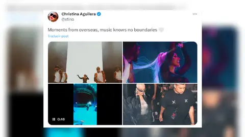 Tuit de Christina Aguilera. Tuit de Christina Aguilera.