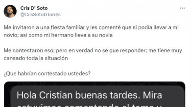 Pregunta si puede llevar a su novio a una cena familar y la respuesta es indignante: 