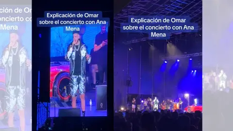 Omar Montes en su concierto. Omar Montes en su concierto.