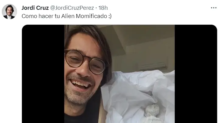 Jordi Cruz recupera el mejunje de Art Attack para hacer su versión del extraterrestre momificado de México