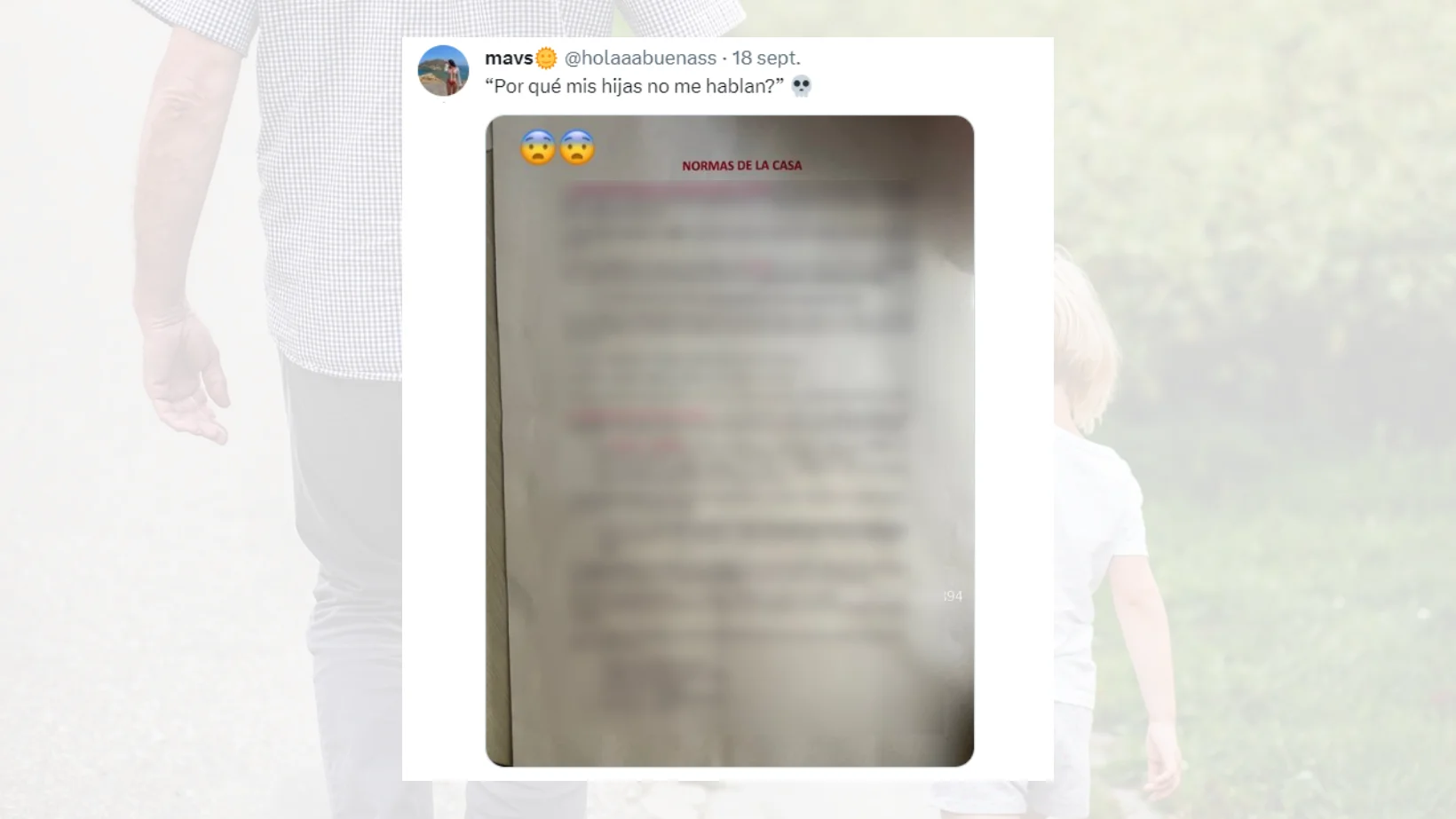 Tuit viral sobre las normas que unos padres le han puesto a sus hijas. Tuit viral sobre las normas que unos padres le han puesto a sus hijas.