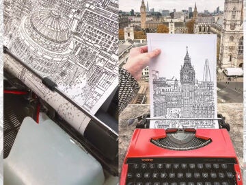 Dibujos hechos con máquina de escribir.