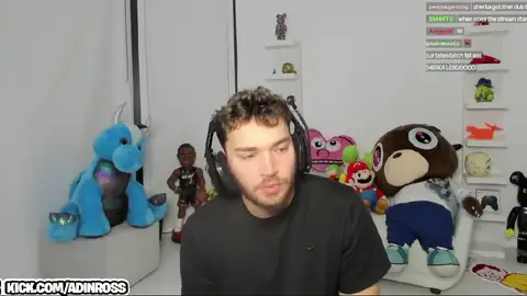 Adin Ross durante uno de sus streams. Adin Ross durante uno de sus streams.