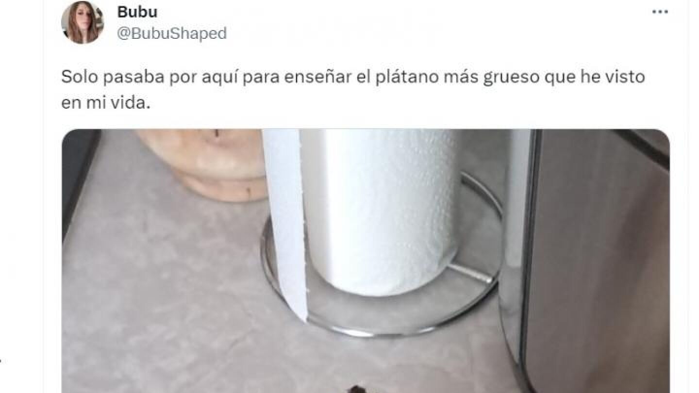 El pl&aacute;tano m&aacute;s grueso que he visto en mi vida