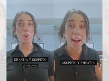 Hostelera frustrada por la falta de respeto y empat&iacute;a de los clientes.