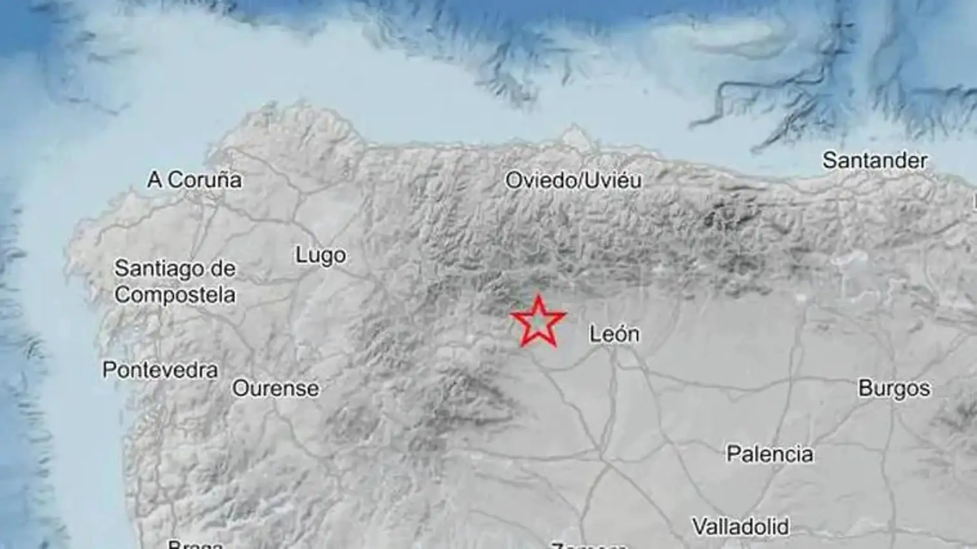 Imagen del terremoto registrado en León