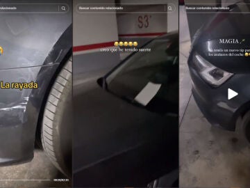 Raya el coche de su vecino