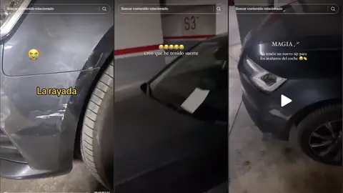 Raya el coche de su vecino Raya el coche de su vecino