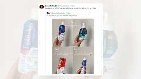 Tuit viral sobre la limpieza de la zona íntima. Tuit viral sobre la limpieza de la zona íntima.