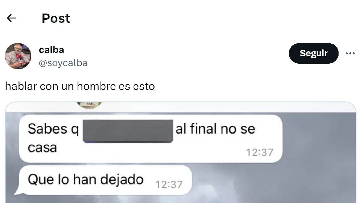 Pantallazo del tuit de @soycalba