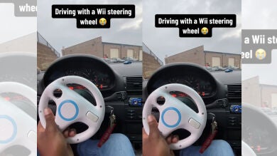 Cambia el volante de su coche por un mando de la Wii, y funciona