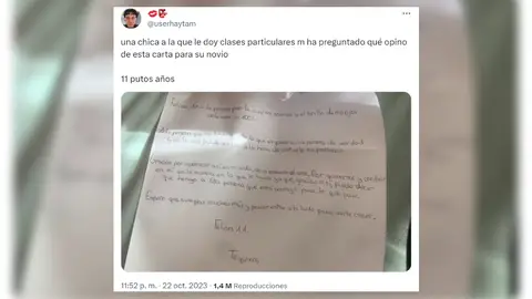 La carta de amor. La carta de amor.