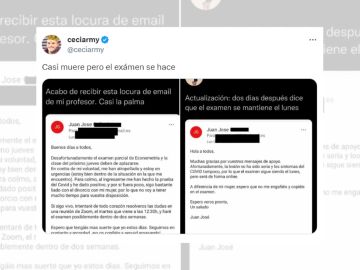Tuit viral sobre los correos de un profesor.