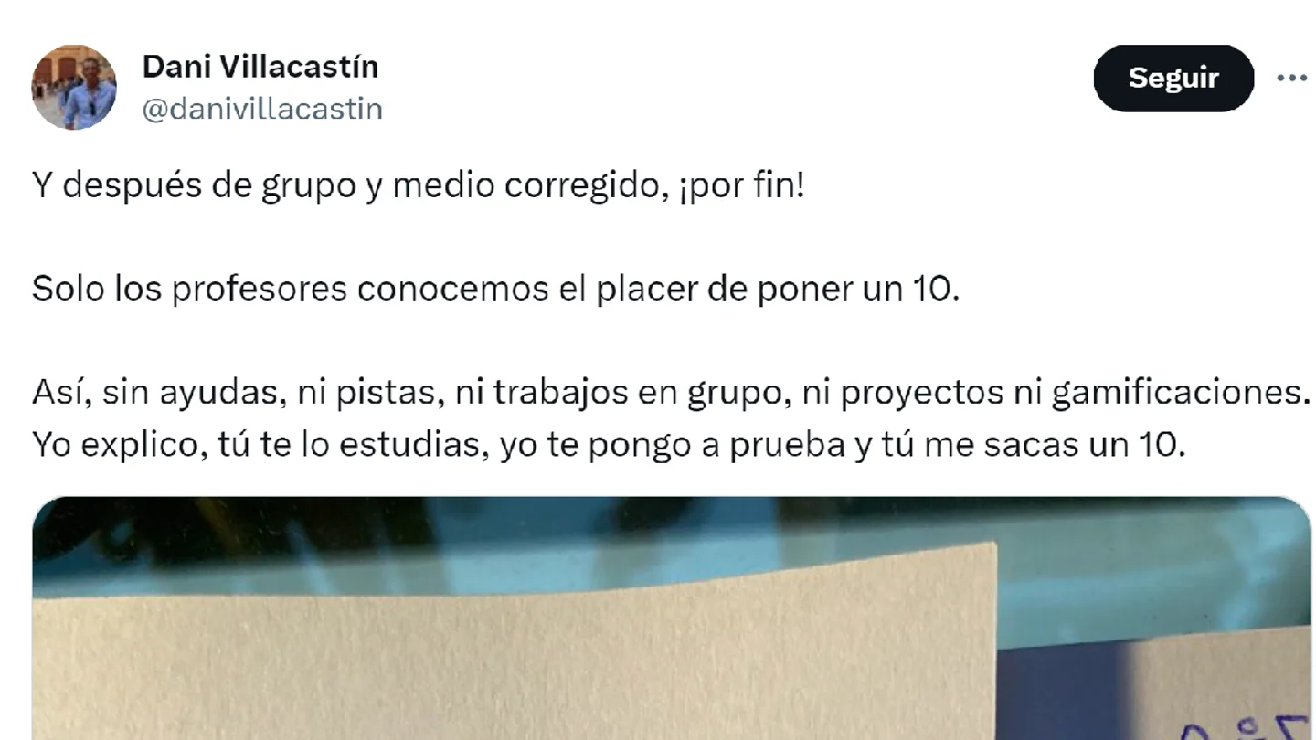 Pantallazo del tuit de @danivillacastin Pantallazo del tuit de @danivillacastin