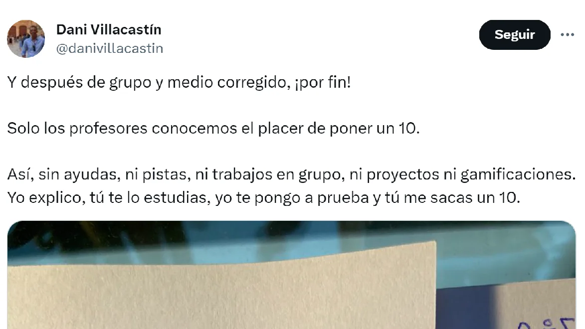 Pantallazo del tuit de @danivillacastin