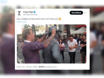 Tuit sobre el momento viral.