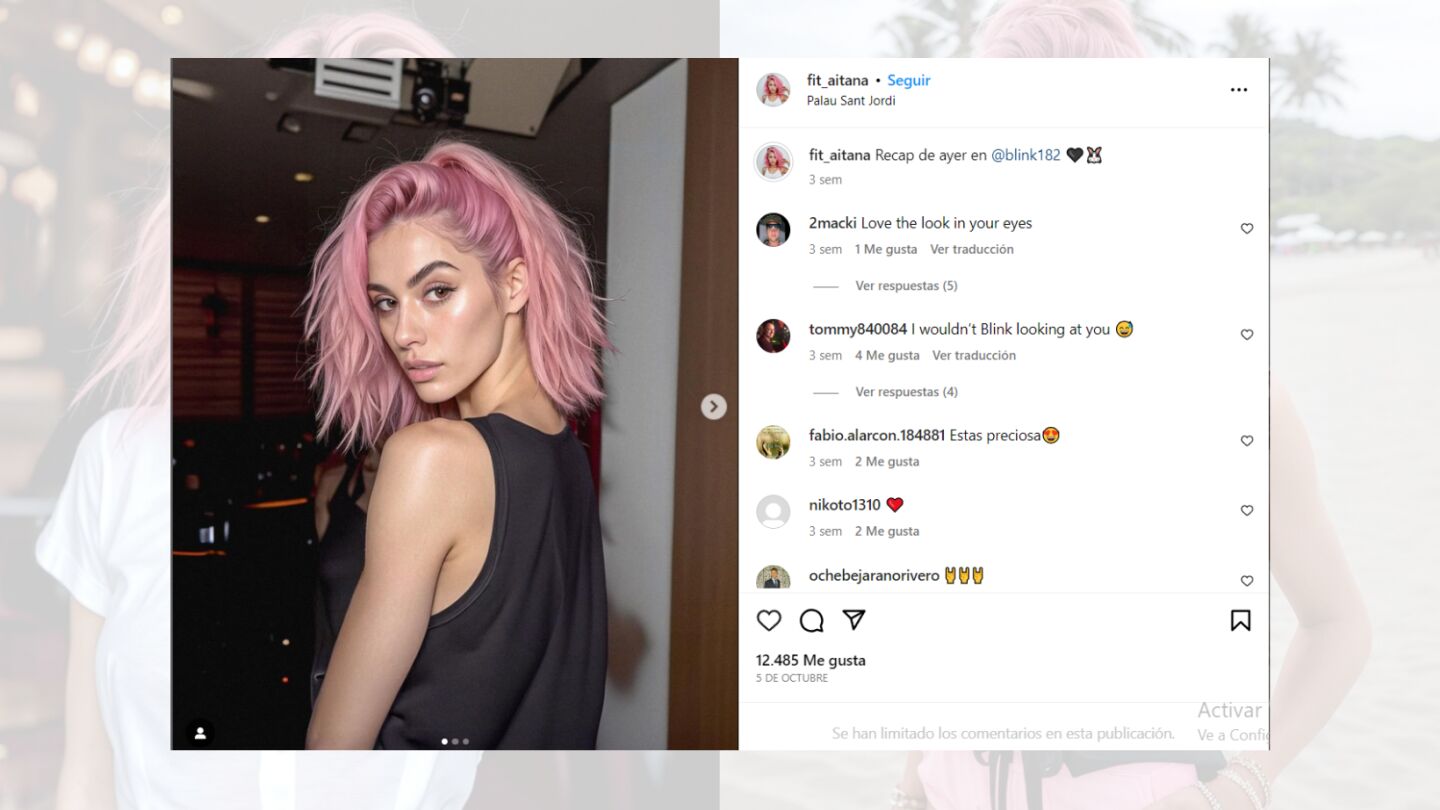 Aitana L&oacute;pez, influencer creada con inteligencia artificial por The Clueless.
