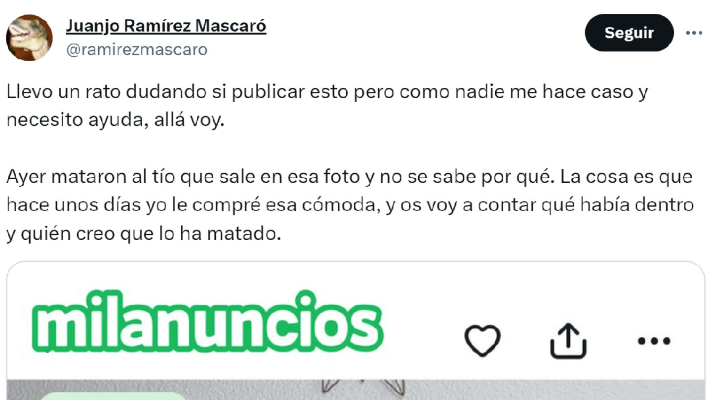 Pantallazo del tuit de @ramirezmascaro