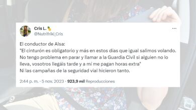 Amenaza a sus pasajeros con llamar a la Guardia Civil si no utilizan el cinturón: 
