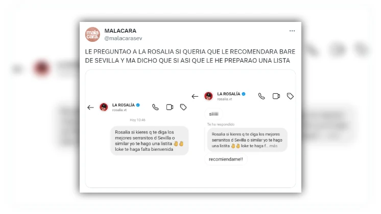 La surrealista conversaci&oacute;n de Rosal&iacute;a por MD.
