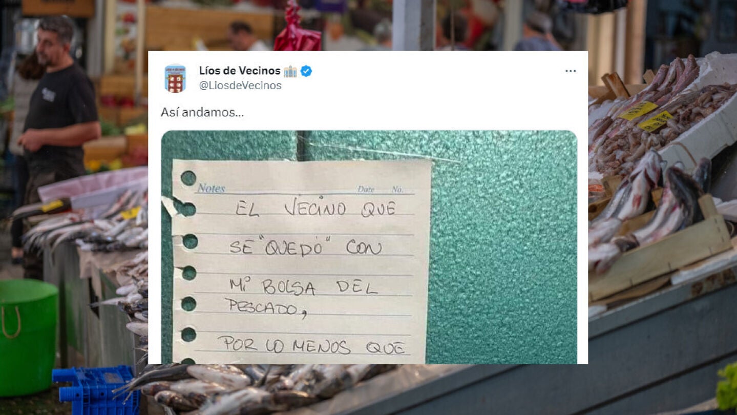 Le robaron la bolsa de pescado y dej&oacute; una nota en el portal