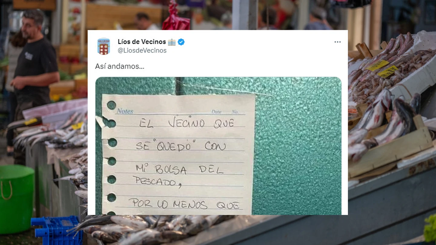 Le robaron la bolsa de pescado y dejó una nota en el portal Le robaron la bolsa de pescado y dejó una nota en el portal