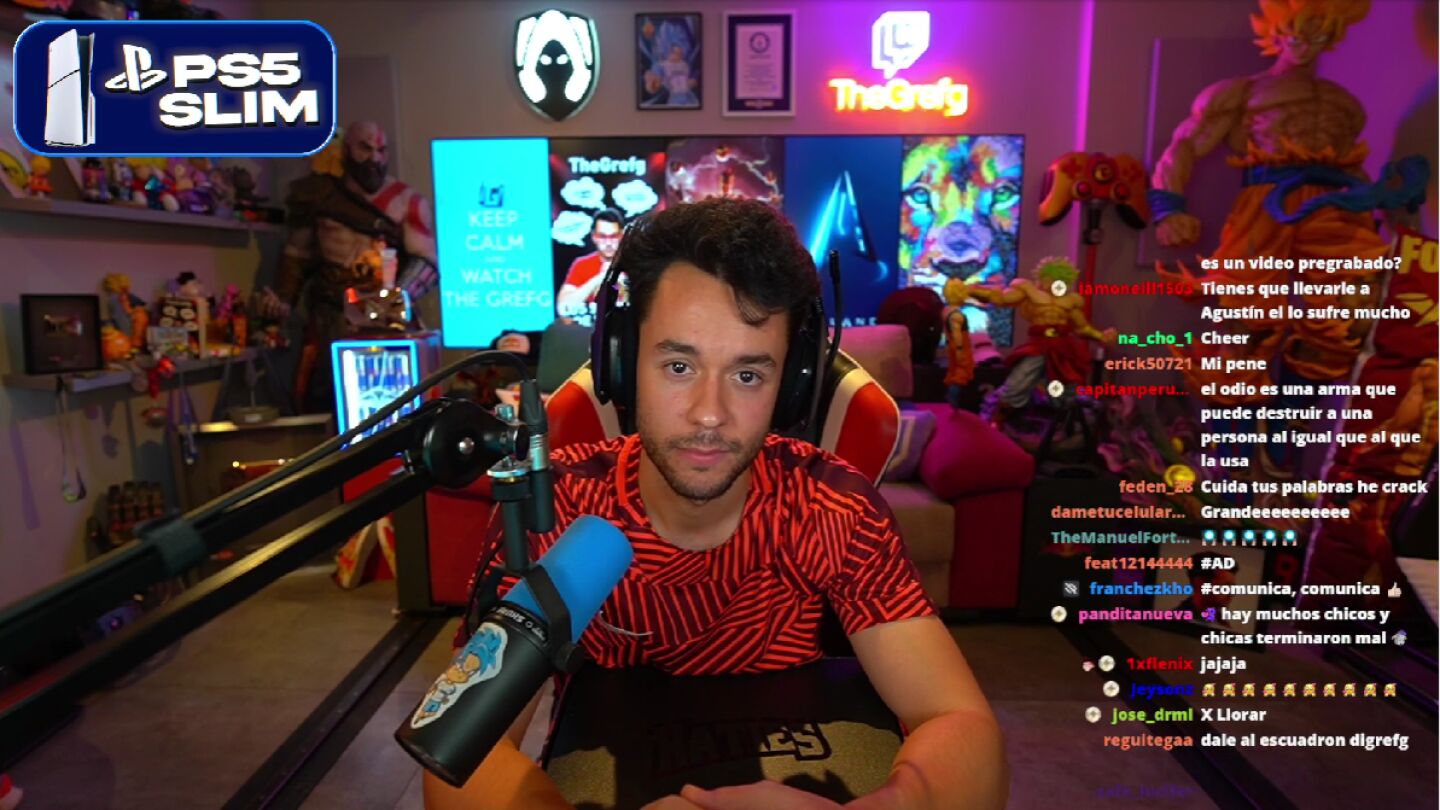 TheGrefg durante uno de sus streams.