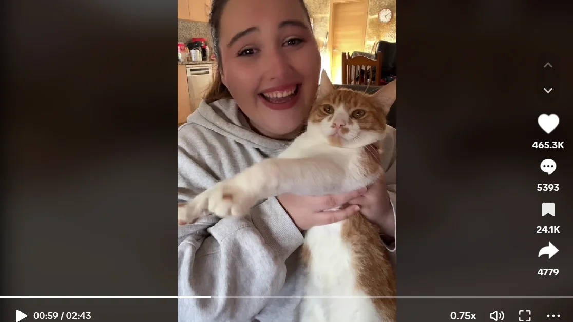 Pantallazo del tiktok de @ceciliaraaujo2