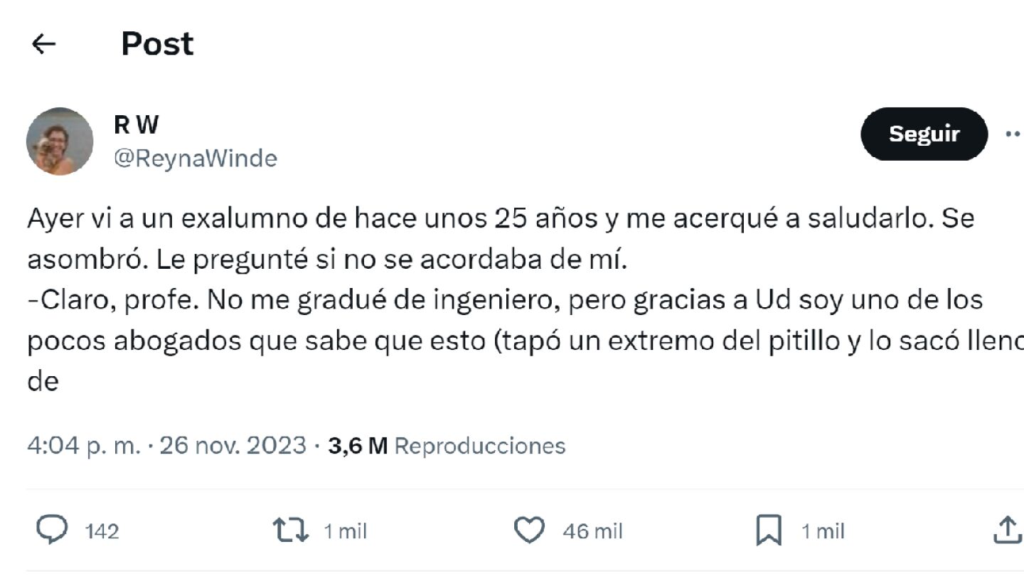 Pantallazo del tuit de @ReynaWinde