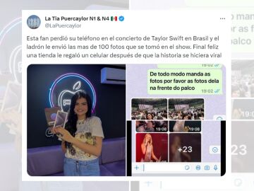Tuit viral sobre la fan de Taylor Swift a la que le robaron el m&oacute;vil.