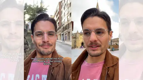 TikTok viral de un estadounidense que vive en España. TikTok viral de un estadounidense que vive en España.