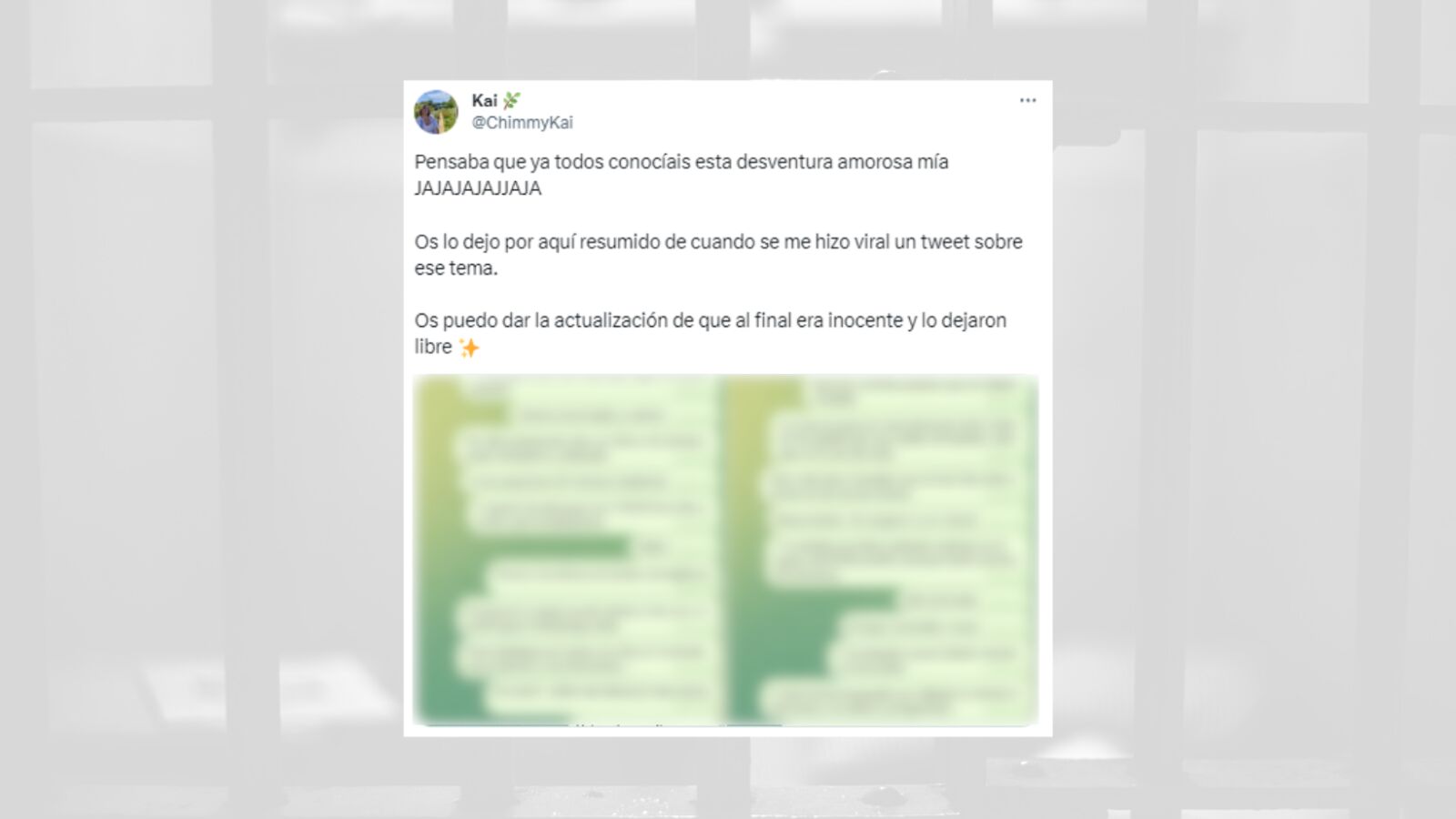 Desaparece el chico al que estaba conociendo, y se entera de que es porque está en la cárcel: 