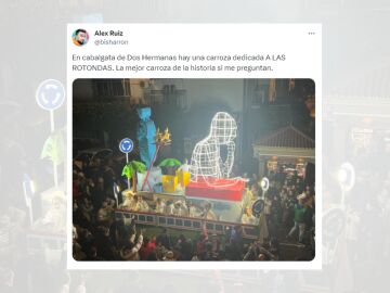 Tuit viral sobre la carroza de las rotondas.