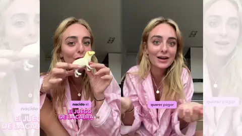 TikTok viral de Natalia Palacios sobre el juego de la cabra. TikTok viral de Natalia Palacios sobre el juego de la cabra.
