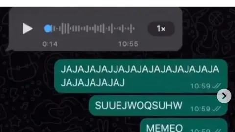 Audio madre encuentra a exyerno Conversación de WhatsApp con audios