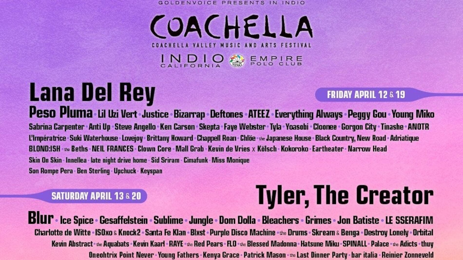 Lana Del Rey Y Doja Cat Encabezan Un Festival De Coachella 2024 Que   Cartel Festival Coachella 2024 98 