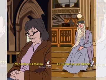 TikTok viral de Santapenya, sobre los trabajos invisibles de Hogwarts.