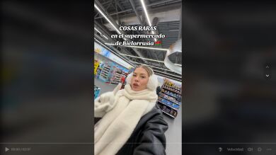 Esta tiktoker compara lo que hay en un supermercado de Bielorrusia con España: 