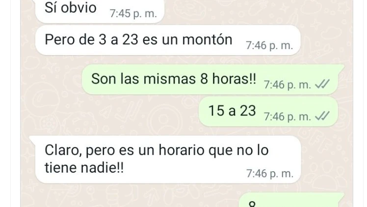 Conversaci&oacute;n WhatsApp hija y madre