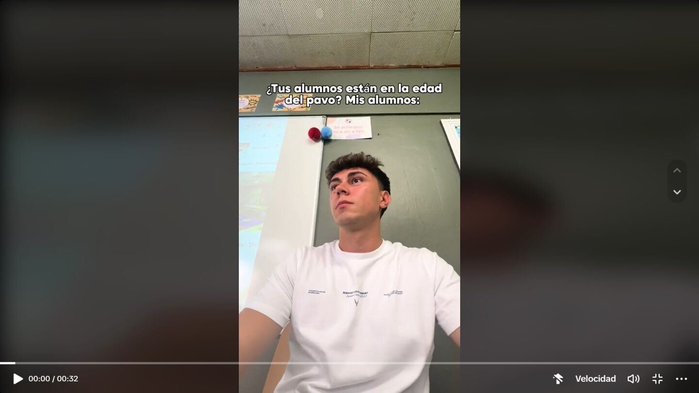 TikTok profesor preguntando edad del pavo