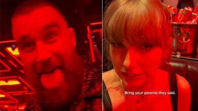 Taylor Swift pública su primer vídeo con Travis Kelce en sus redes sociales de fiesta tras la Super Bowl