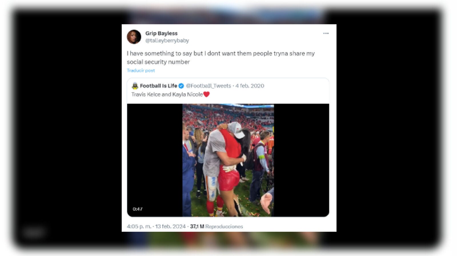 El vídeo de Travis Kelce con su ex, Kayla Nicole, que ha encendido un debate entre los fans de Taylor Swift