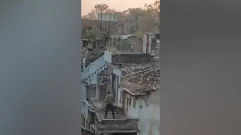Residentes ahuyentan al leopardo que hirió a cinco personas en la India Residentes ahuyentan al leopardo que hirió a cinco personas en la India